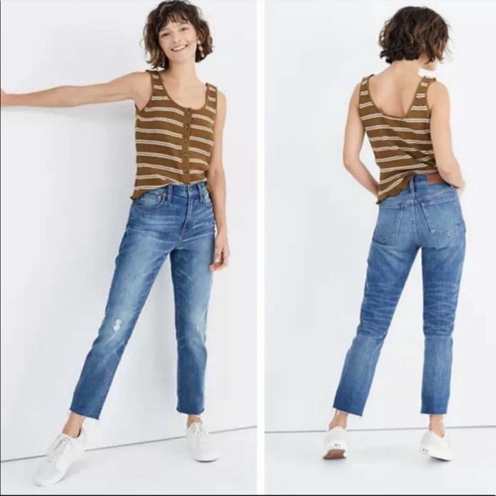 - Madewell - High Rise Slim Crop Boy Jean